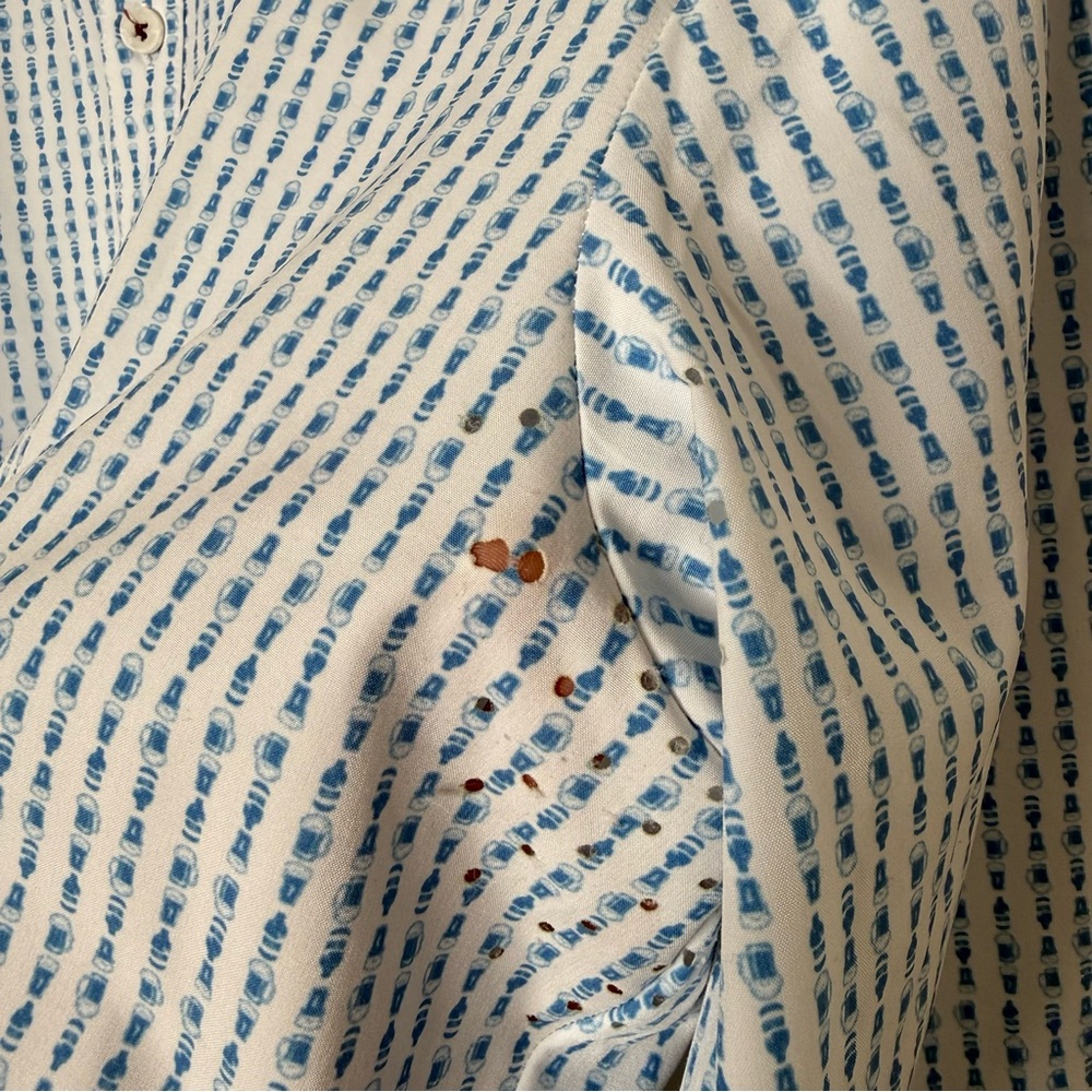 William Murray Performance Golf Novelty Beet Print Collared Button up casual - Picture 9 of 12